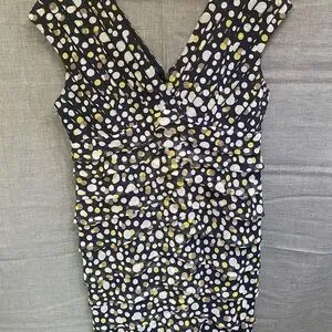 slim fit dress slacks Black Gold Plus Size Combo Floral Jacquard Dress